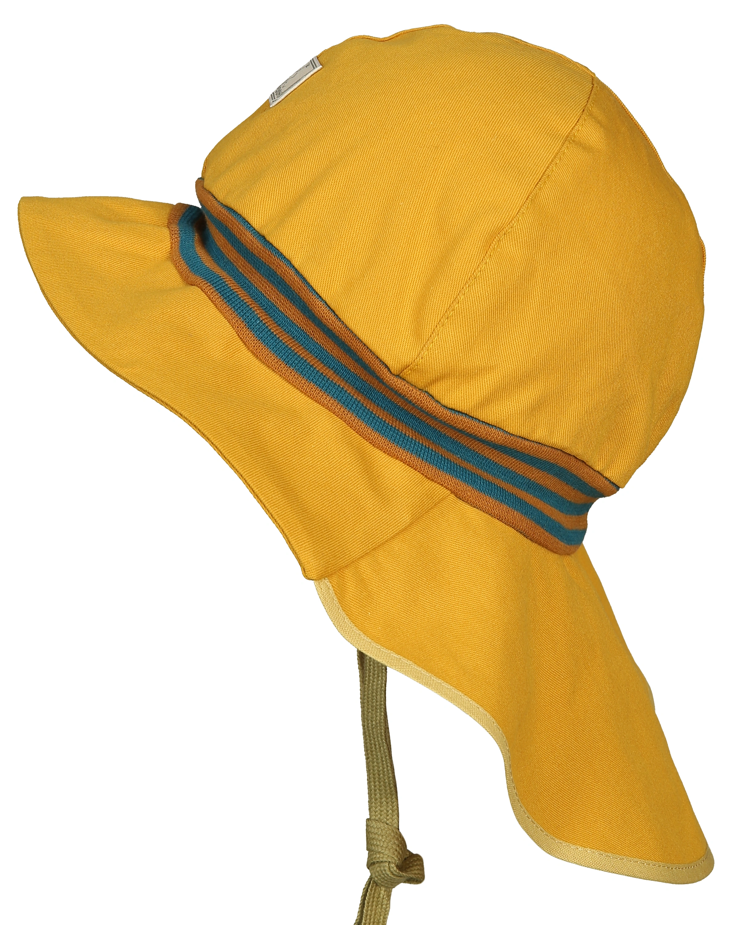 Sonnenhut FEUERWEHR STRICK in golden yellow/golden petrol