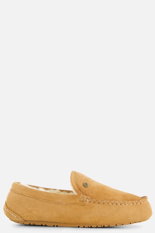 Warmbat Pantoffels cognac Suede