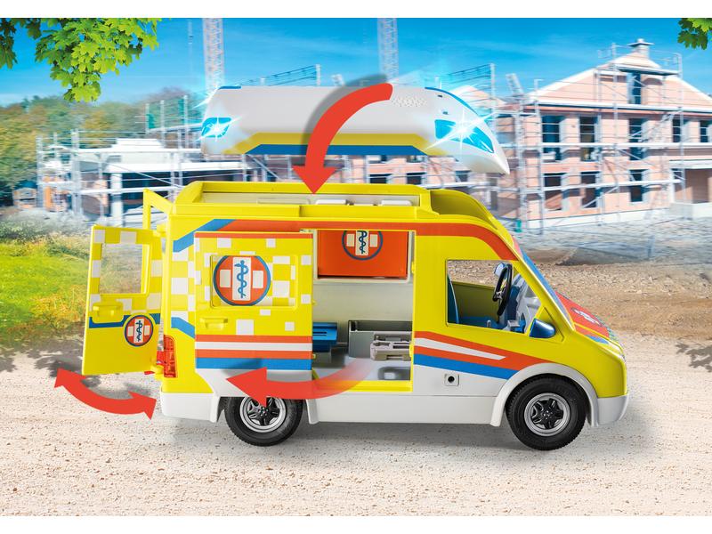 Playmobil City Life Rettungswagen mit Licht & Sound 71202 Rettungsdienst-Spielset