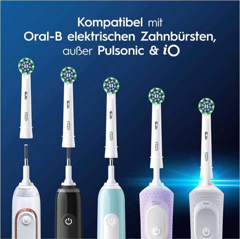 Oral-B - Cross Action - Opzetborstels - Wit - Unieke Borstelharen
