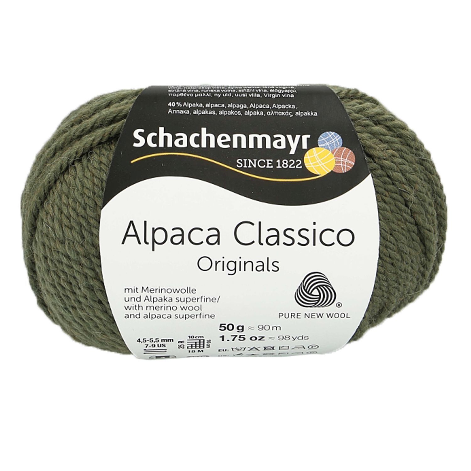 Handstrickgarn ALPACA CLASSICO - military - 50g