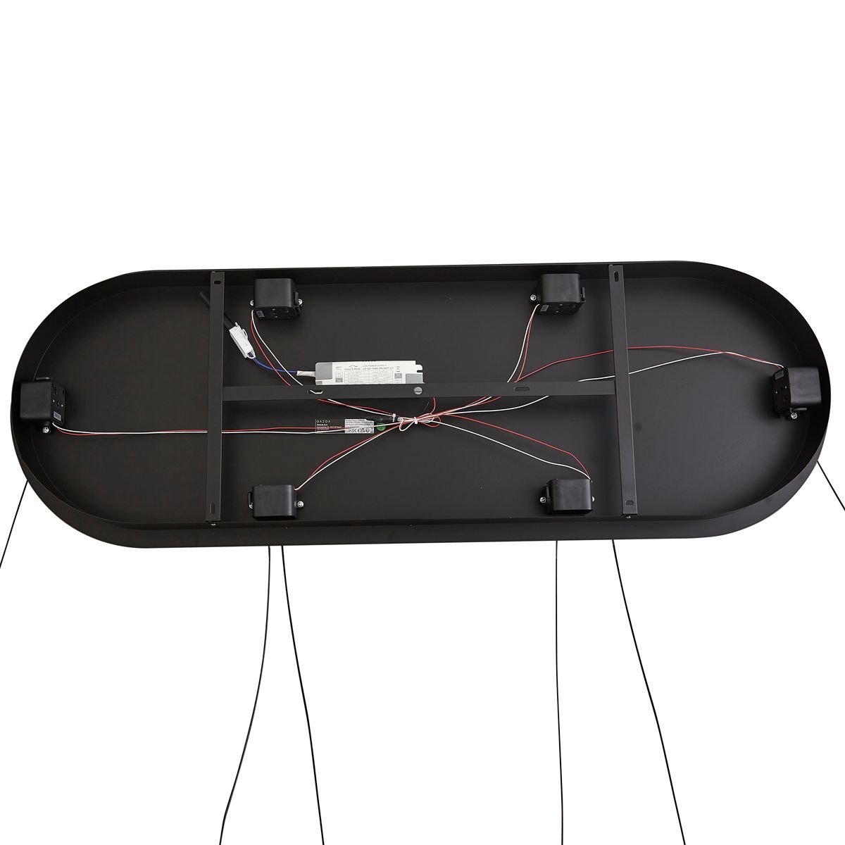 Hanglamp multicolor met ovale plafondplaat incl. LED dimbaar 6-lichts easylift - Witch