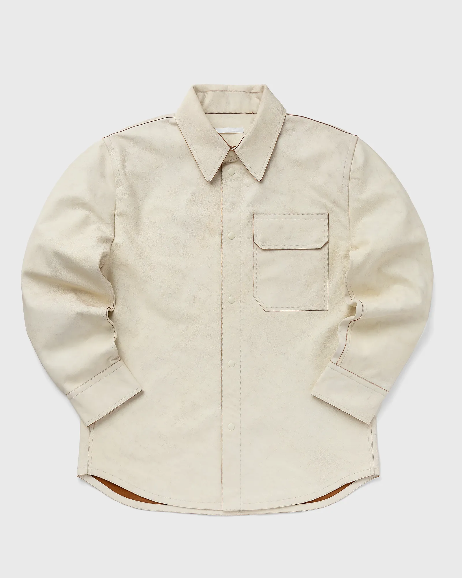 Helmut Lang LEATHER SHIRT.CRCKD