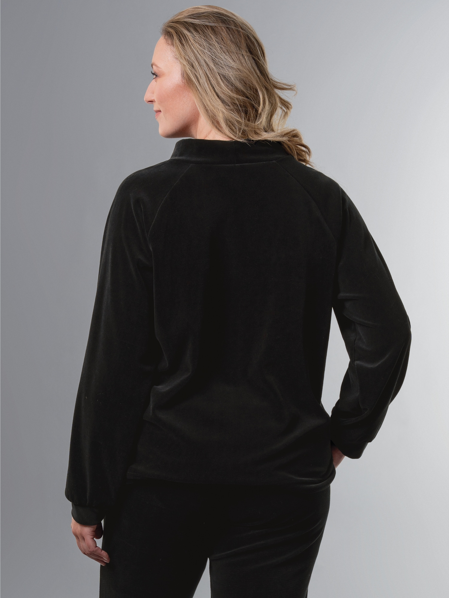 Nicki Pullover mit Kordelzug Schwarz