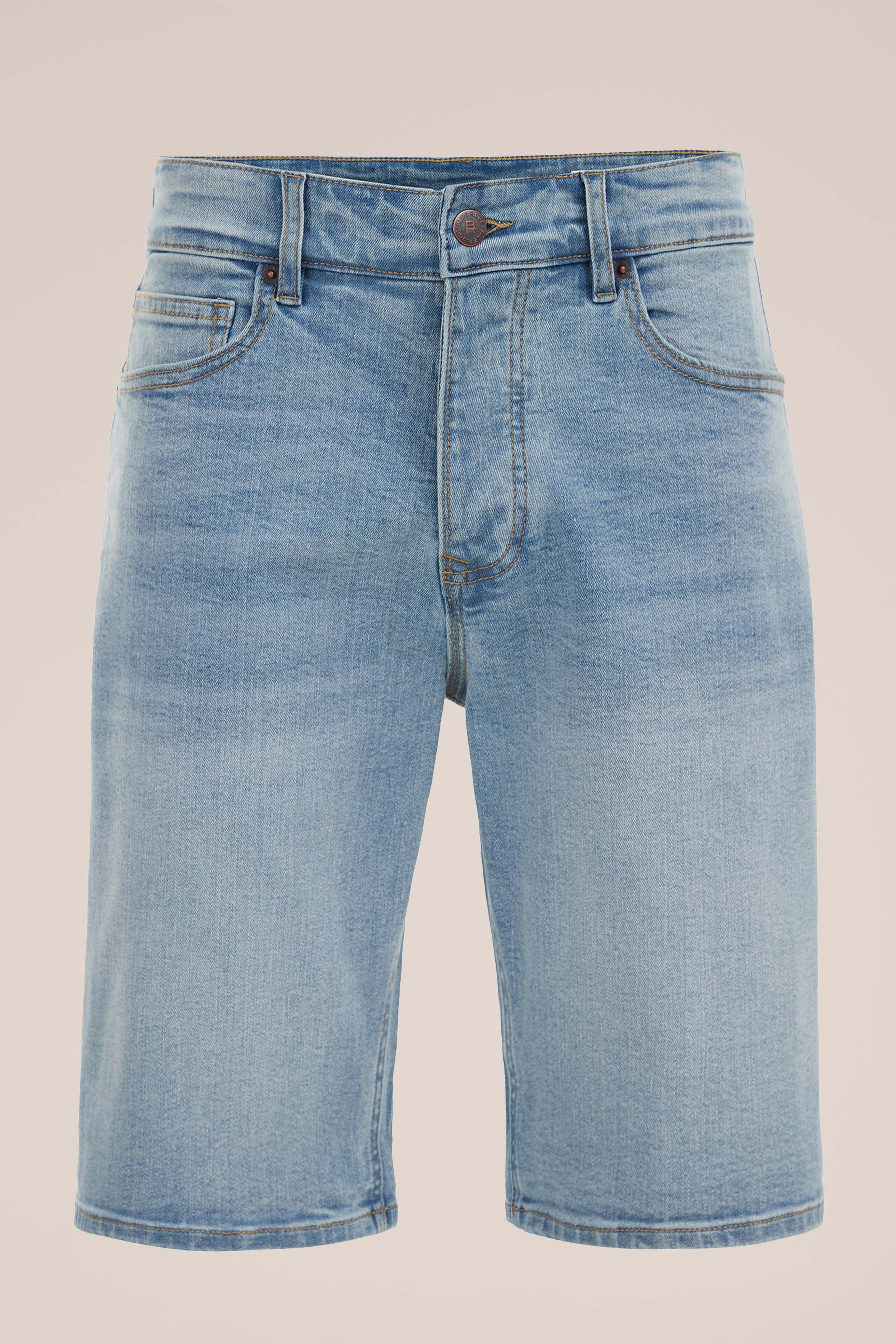 regular fit denimshort met stretch Blue Ridge Lichtblauw