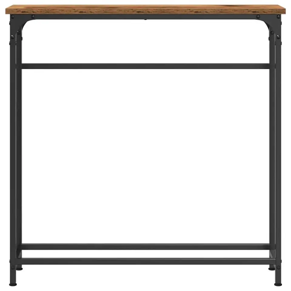 vidaXL - Sidetable - Oud hout - Gelaagd hout en metaal - 75x19.5x75 cm