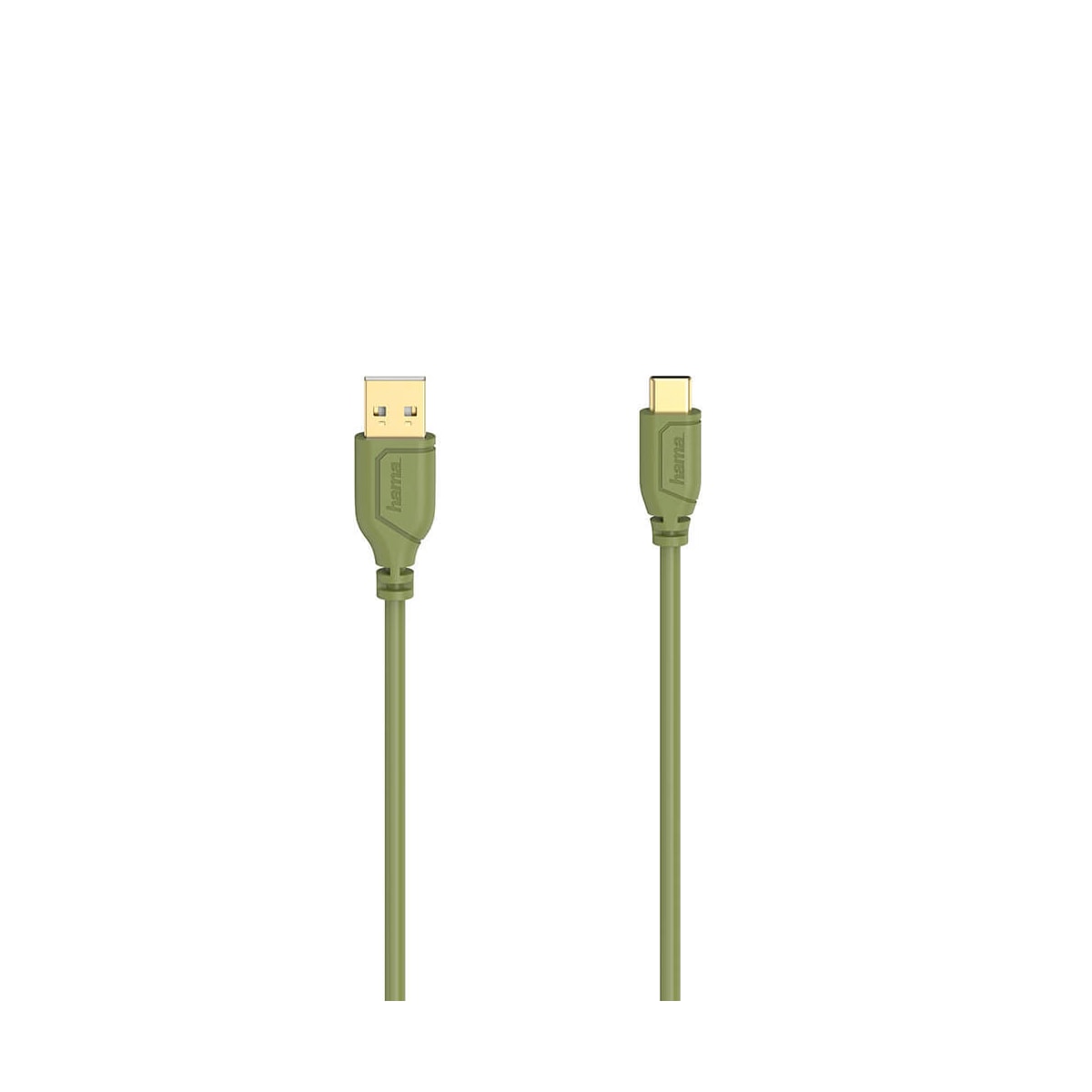 HAMA Kabel USB-C Flexi-Slim USB-A-USB-C Gull Grønn 0,75m