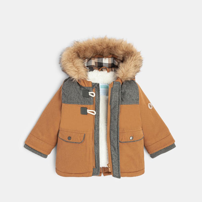 Manteau de ville à capuche marron bébé garçon Marron
