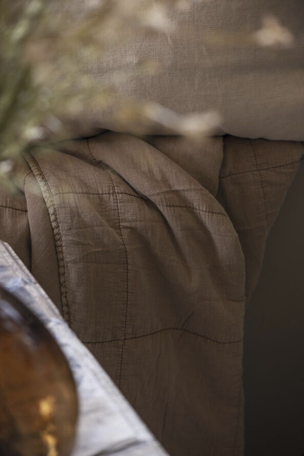 Ib Laursen Vintage quilt cafe creme Lysebrun