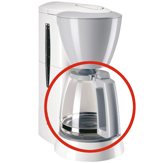 Glaskanne für Single 5 Filterkaffeemaschine Grau