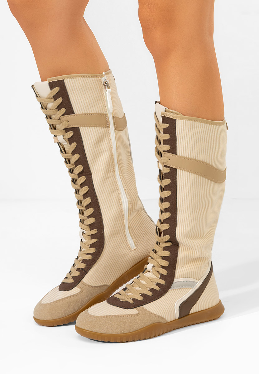 Tennis hauts pour femme kaki Daine V2