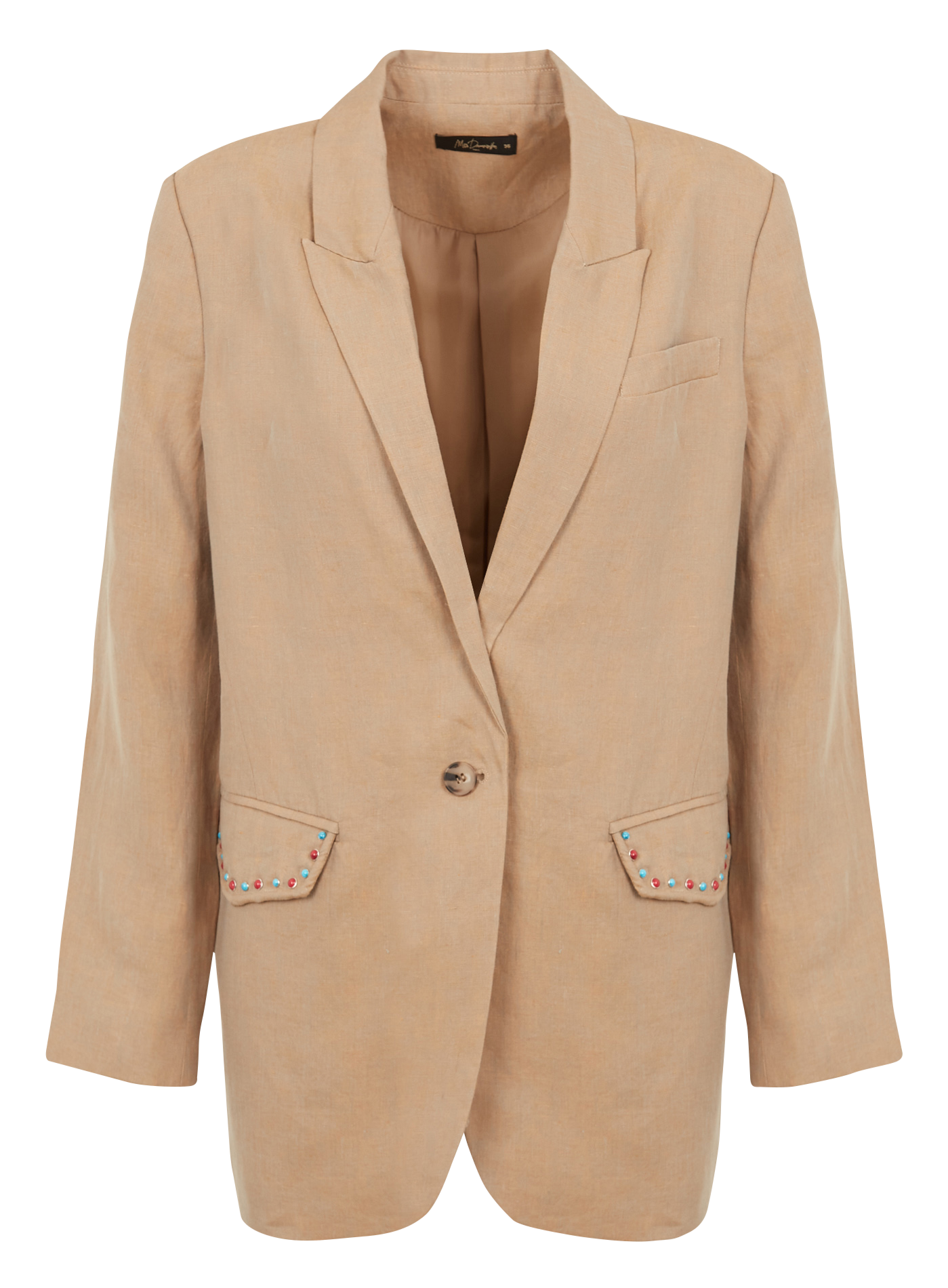 TALLAS - Veste blazer à clous colorés | Beige