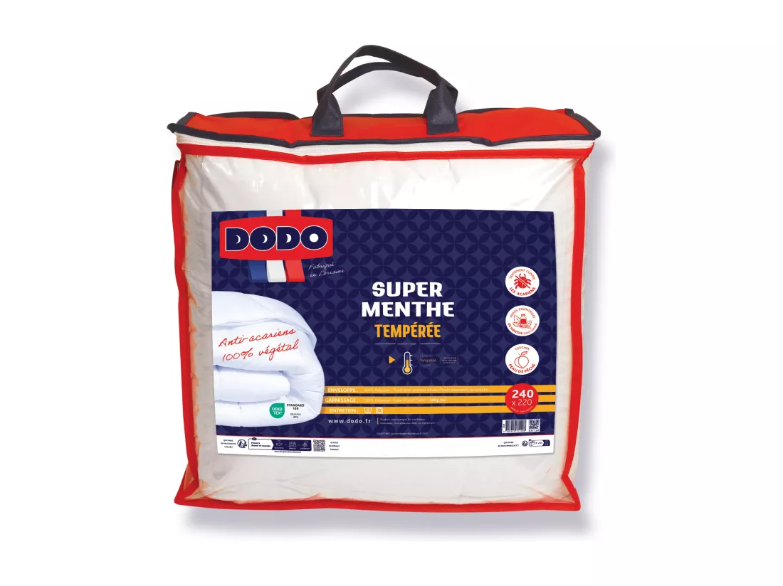 Couette DODO anti acariens naturel - 220 x 240 cm - MENTHOL PROTECT