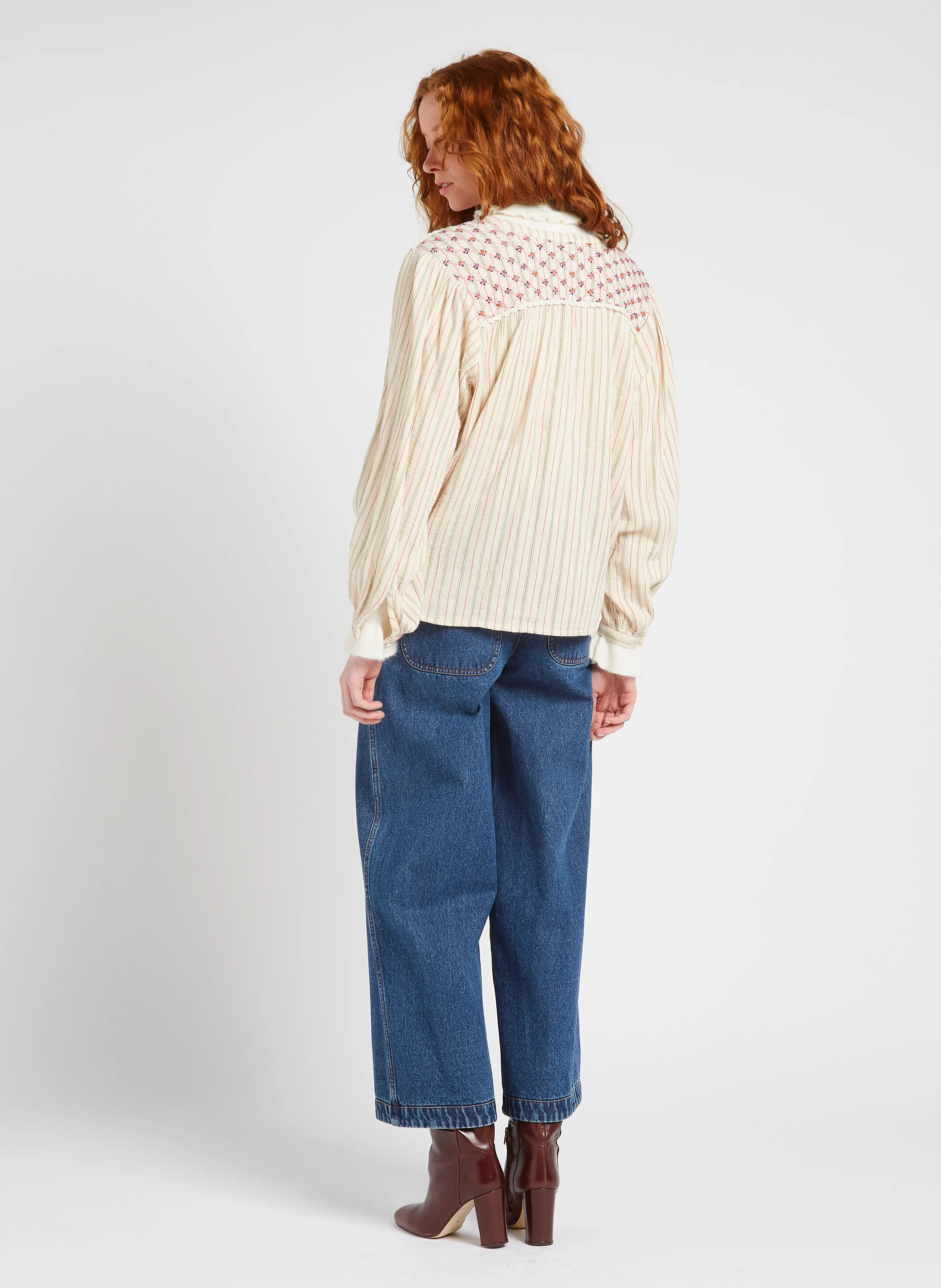 DOILLON - Jean large en coton | Bleu