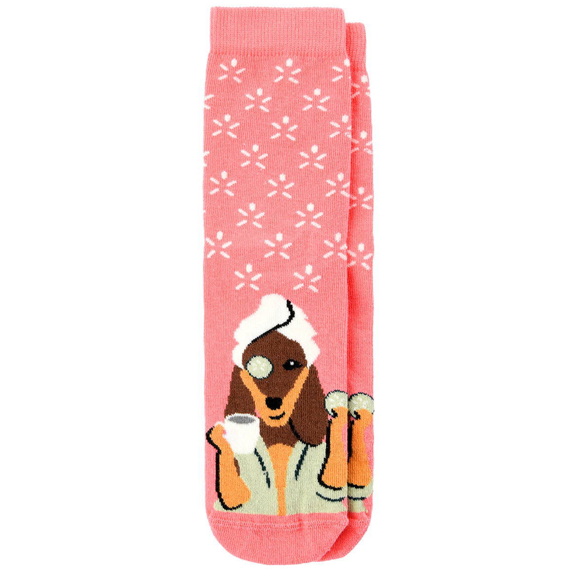 Gina Benotti 1 Paar Damen Socken mit lustigem Motiv koralle