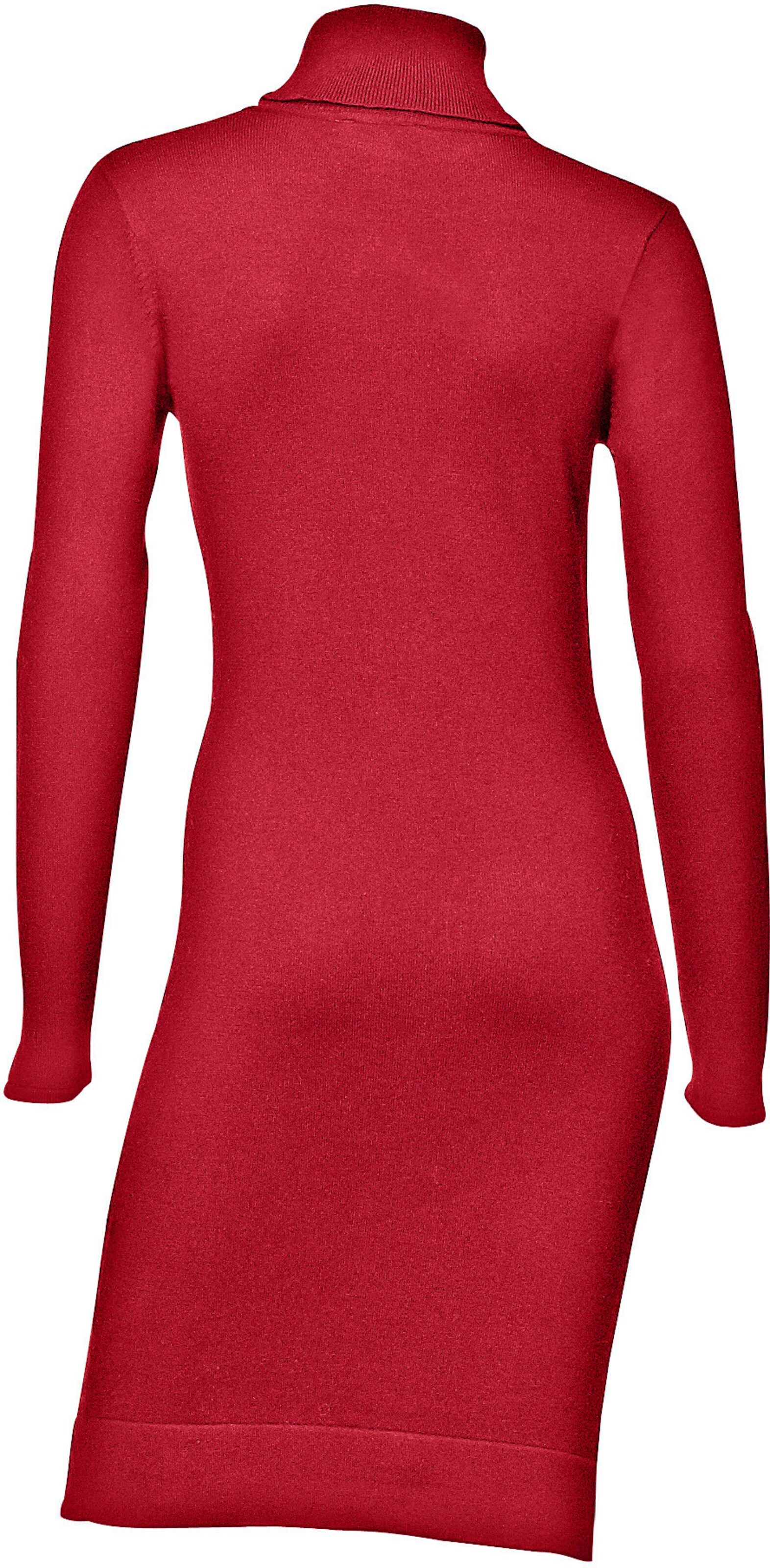 heine Rollkragen-Kleid in rot