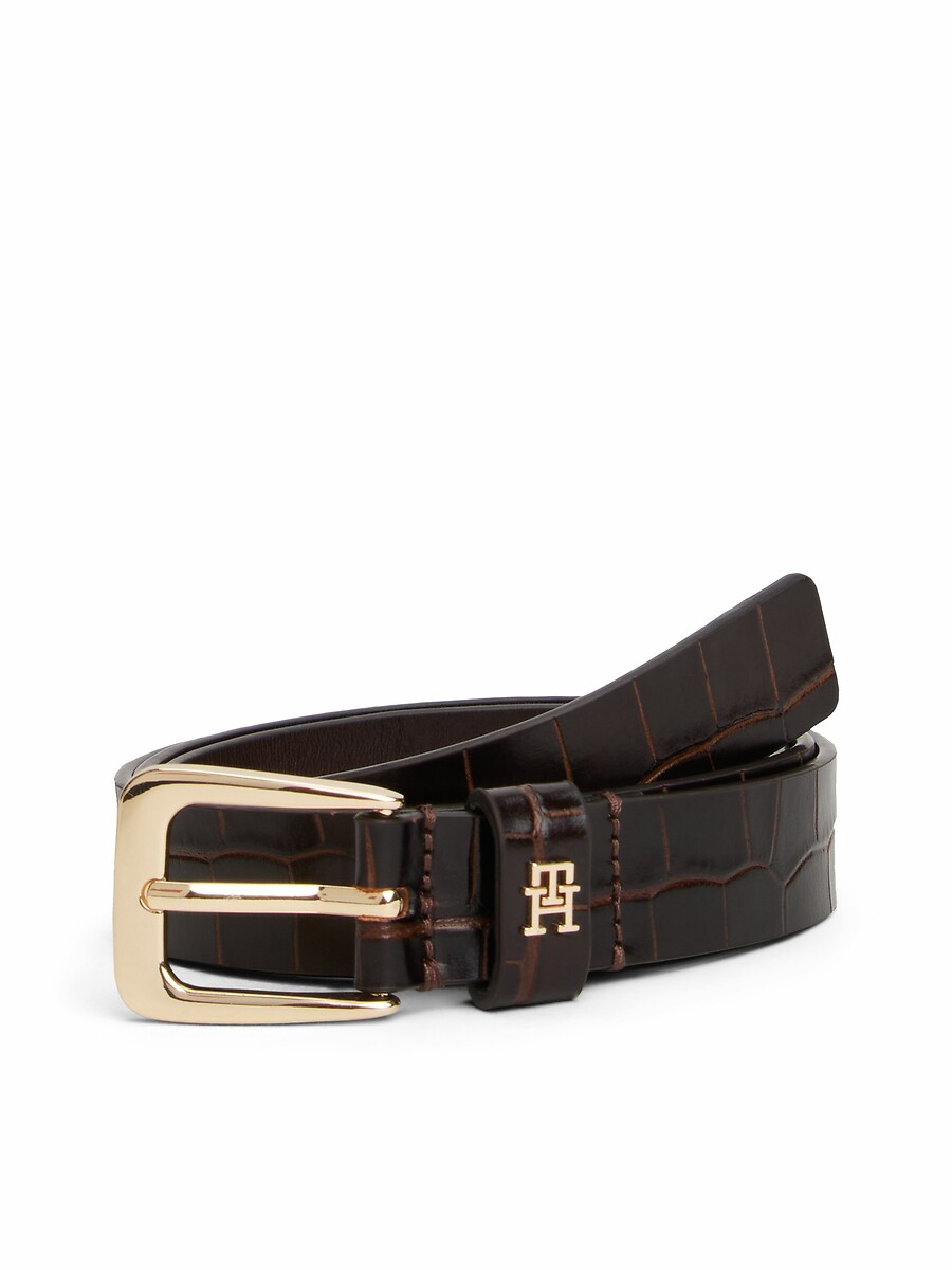 TOMMY HILFIGER<br>Cinto de couro de crocodilo 2.5 Libre