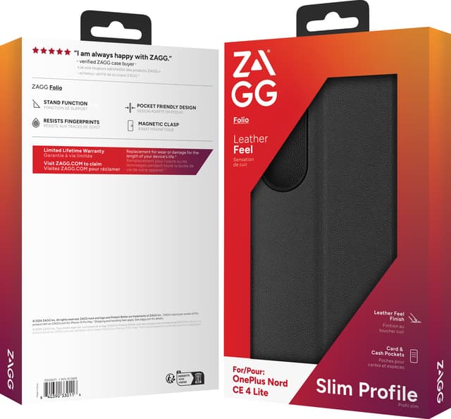 Zagg OnePlus Nord CE 4 Lite pungetui (sort)