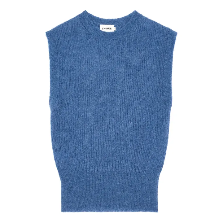 SMALLABLE BASICS Pull Femme Sans Manches Alpaga | Océan
