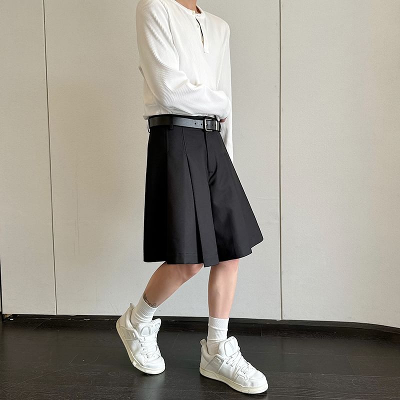 Freehop - Hoge taille effen shorts