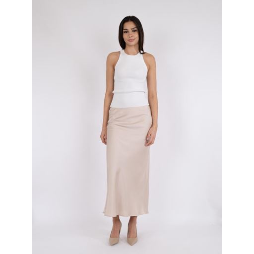 Neo Noir Vicky Heavy Sateen Nederdel, Champagne, 42