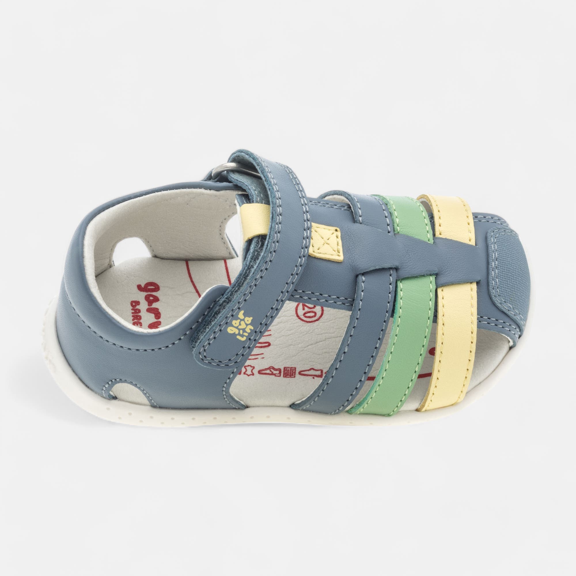 Sandales Bébé garçon en cuir bleu