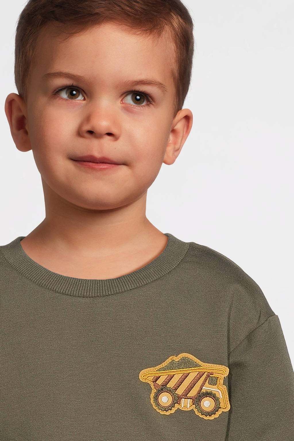 NAME IT sweater NMMNICE met printopdruk groen