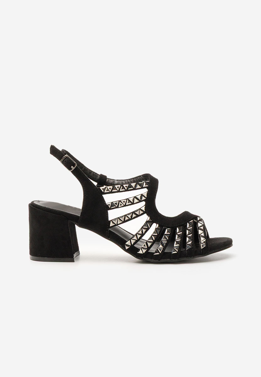 Sandales à talon épais noires Margarita