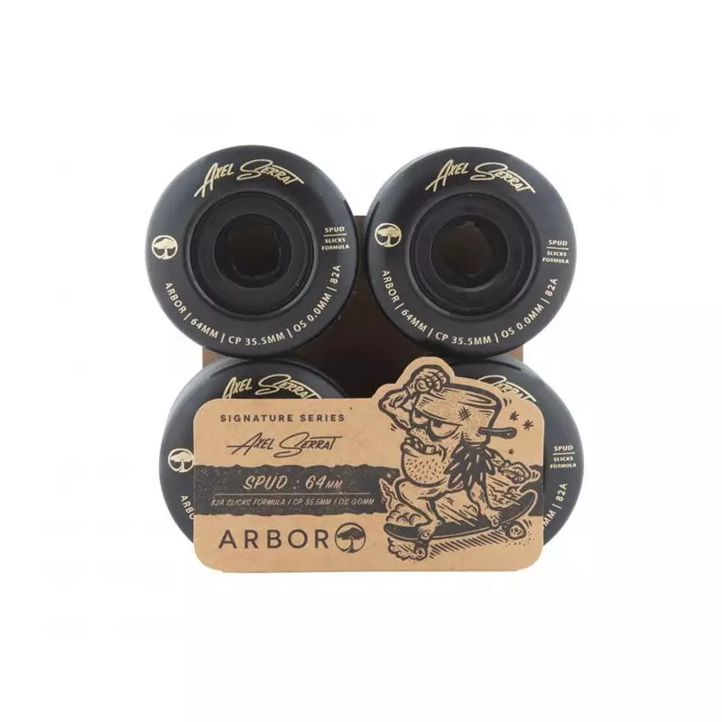 Roues skate ARBOR Spud Axel Serrat 82a Black 64mm