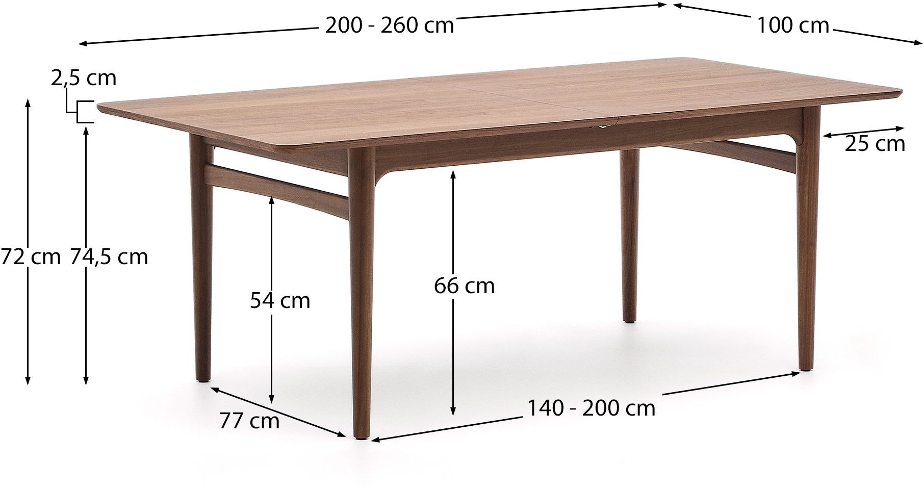Kave Home   Elan Uitschuifbare Eettafel