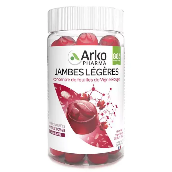 Gomas Arkopharma Phyto para Pernas Leves, Vinho Tinto, 60 Gomas