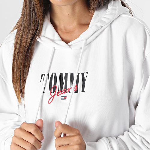 Sweat Capuche Femme Relax Essential Logo 6397 Blanc