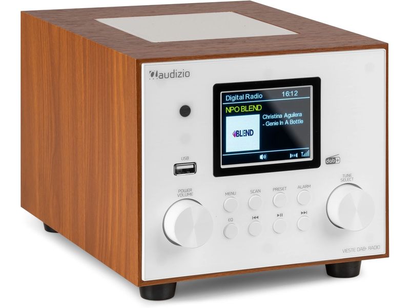 Audizio DAB  Radio Vieste Weiss DAB  Radio mit Stereo Lautsprecher und Subwoofer