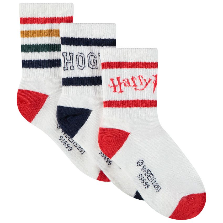 Lot de 3 paires de chaussettes Harry Potter pour garçon - Ecru