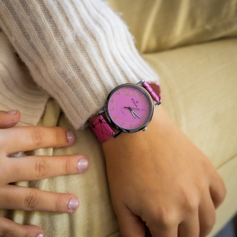 Montre Femme CHTIME bracelet Cuir Rose