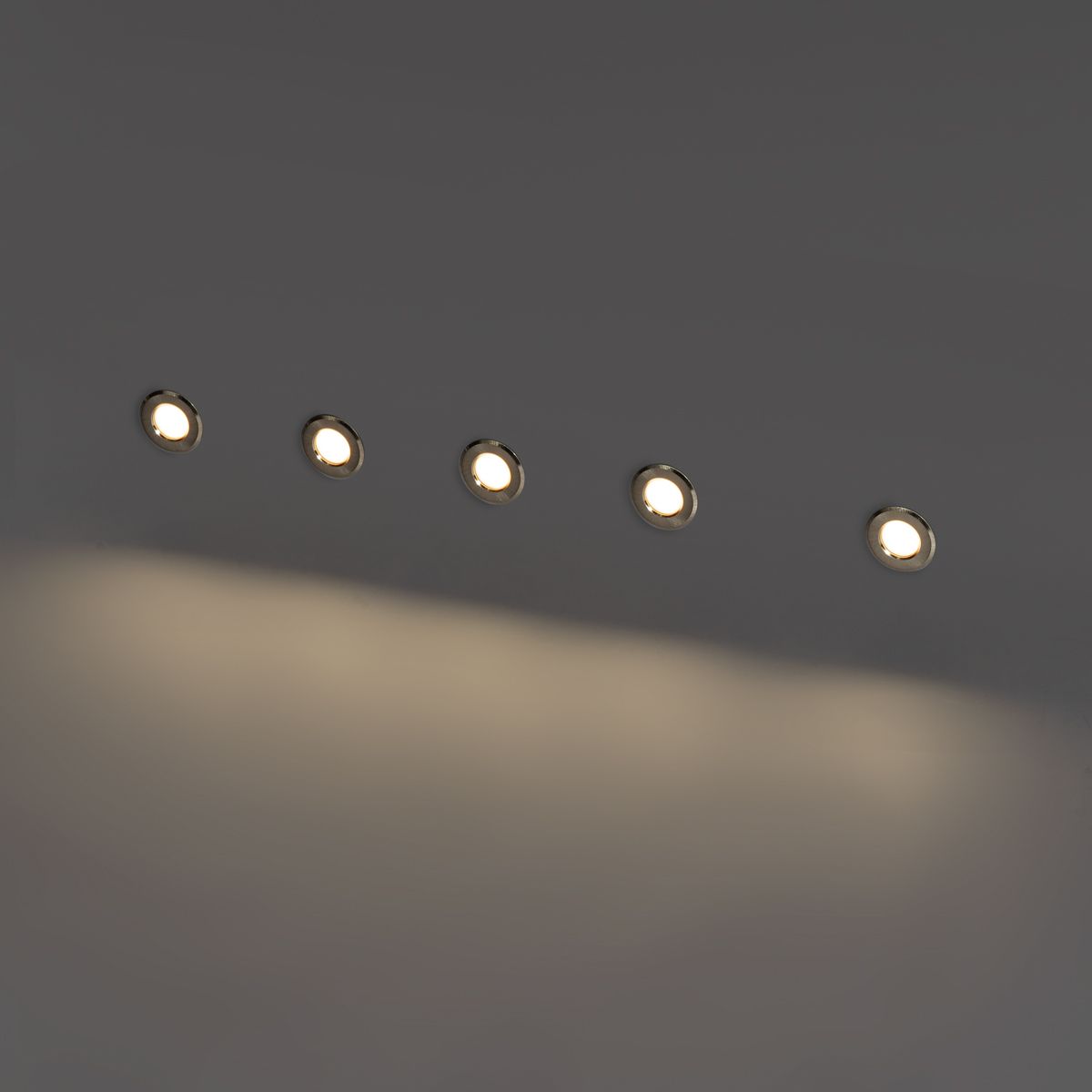 Set van 5 moderne grondspots aluminium incl. LED IP67 - Linsey