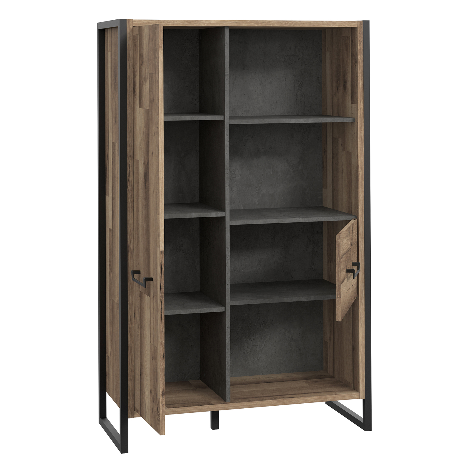 Regal - Stabeiche - Betonoptik - 94 cm breit
