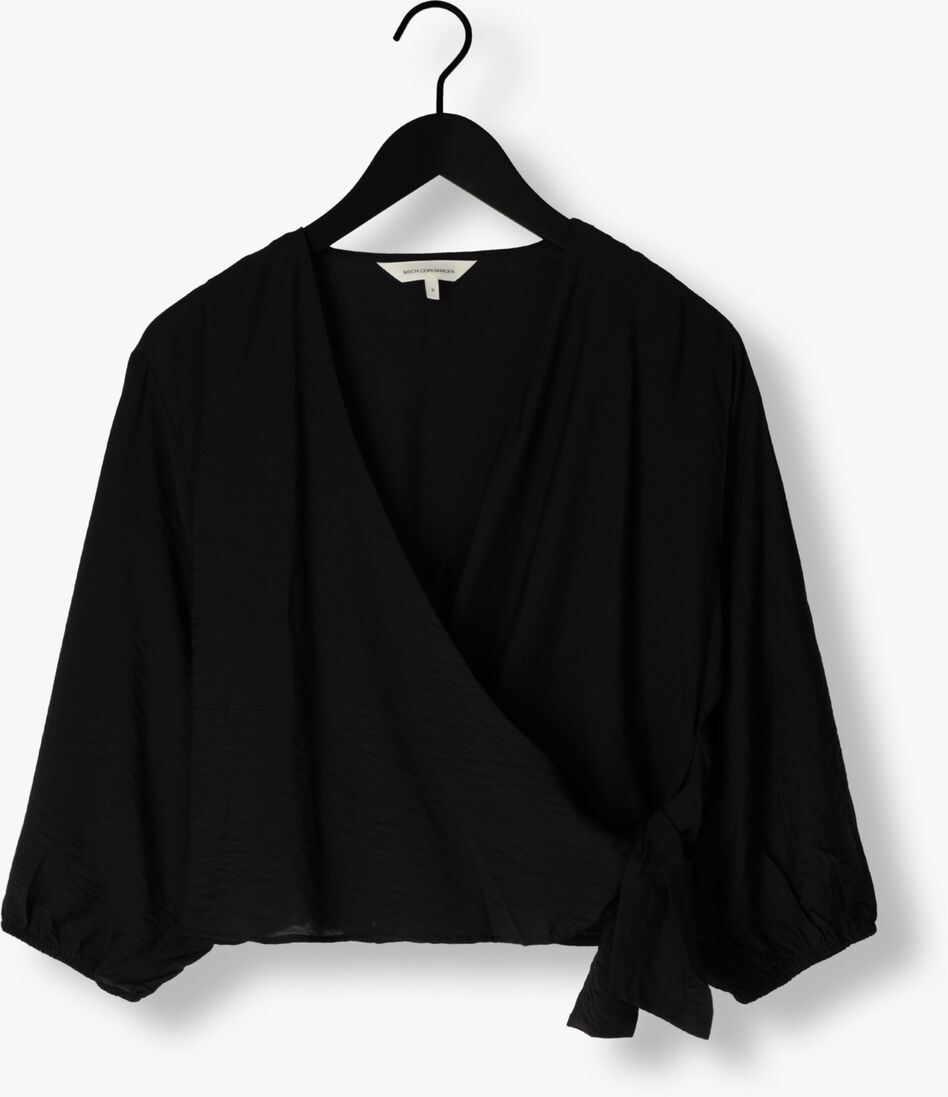 MSCH COPENHAGEN zwarte msch copenhagen blouse mschaudia 3/4 wrap top