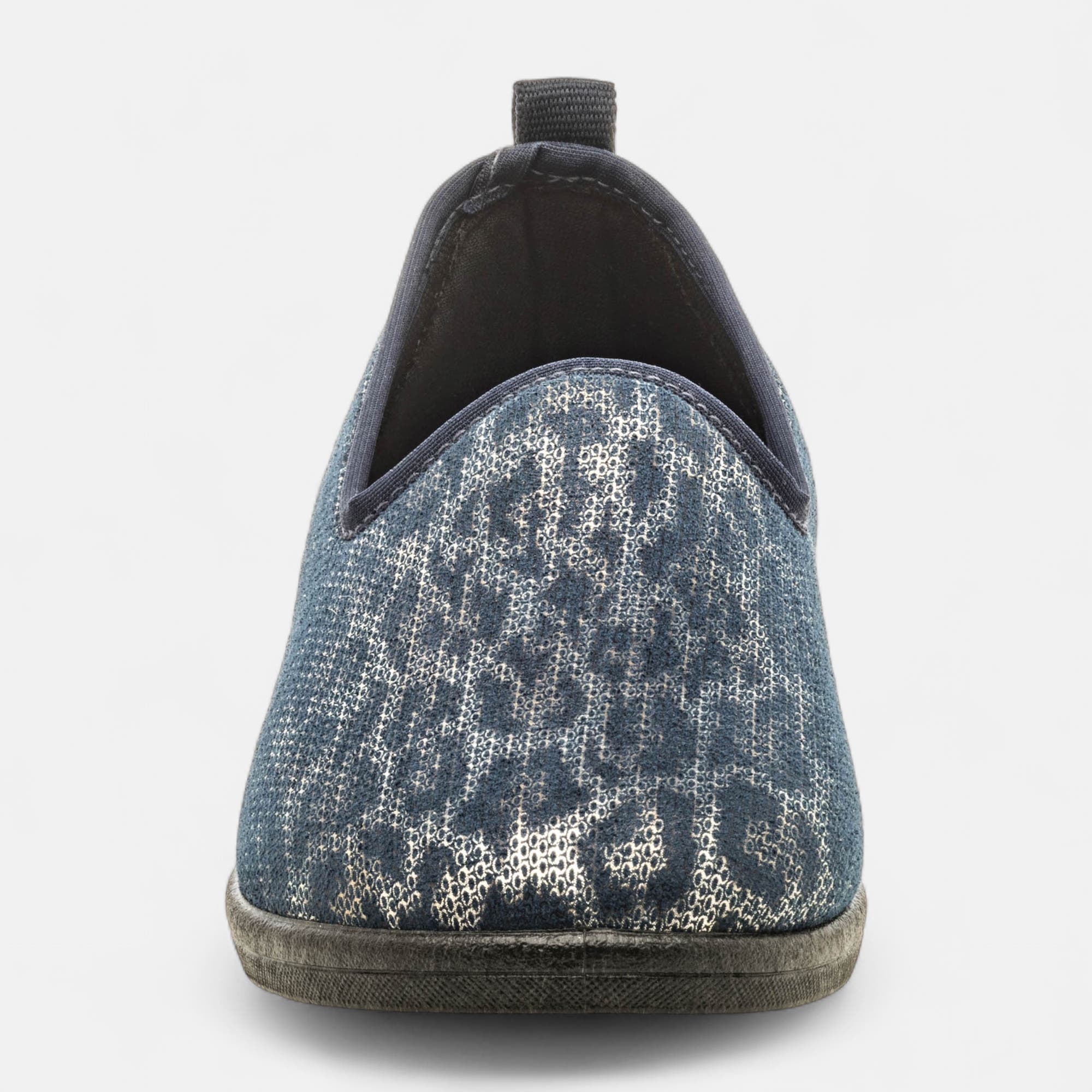 Pantoufles pieds sensibles Femme bleu marine