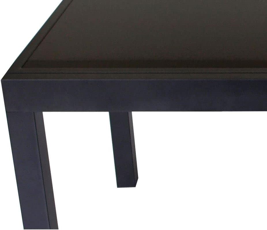 DEGAMO Ausziehtisch Torino XL 180/240x100cm, Aluminium anthrazit + Glas schwarz