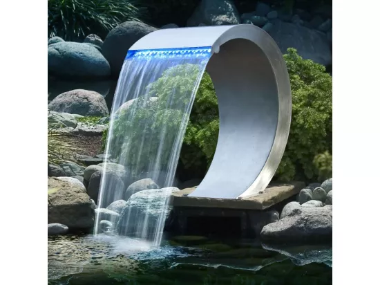 Ubbink Cascade Mamba Acier inoxydable et éclairage LED
