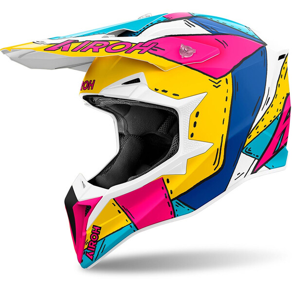 Airoh - Casque Wraaap Paint Jaune / Rose / Bleu / Turquoise / Blanc / Mat
