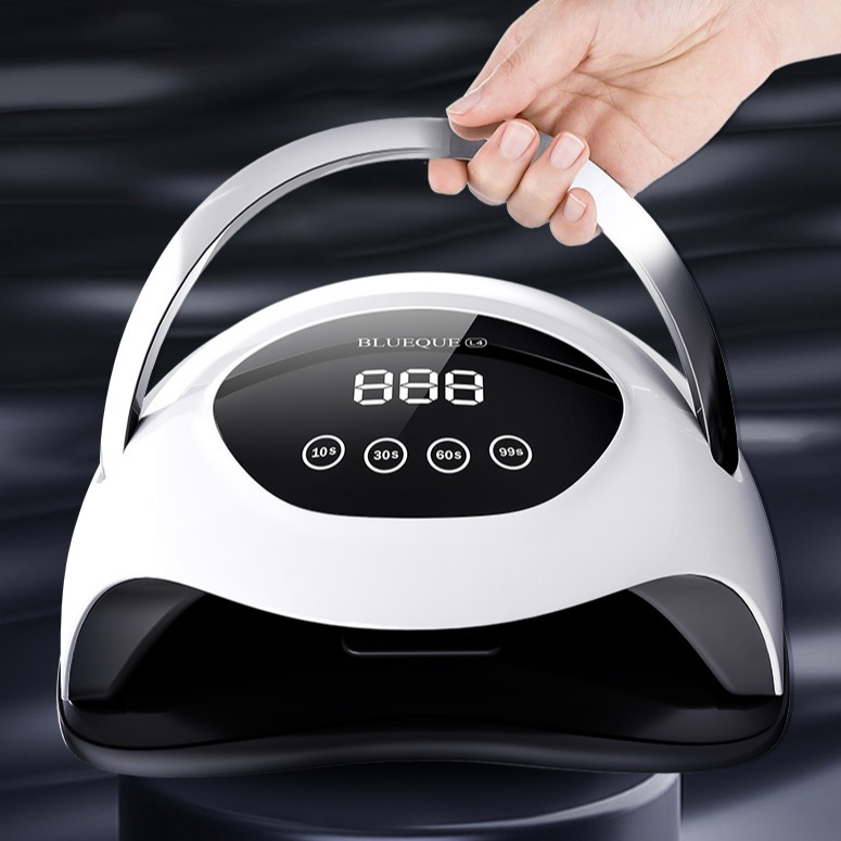 (180W) LED UV Nagellampe Nageltrockner Lichthärtungsgerät mit LED Display und Timer - Weiss / Schwarz