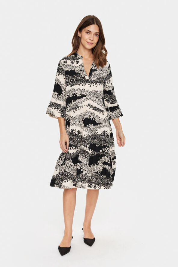 Saint Tropez EdaSZ Dress Black wavy flowers