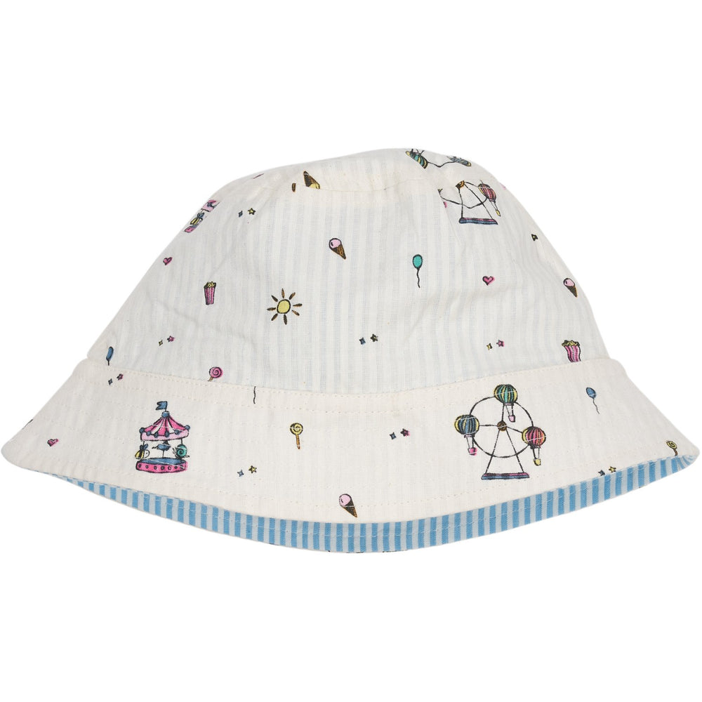 Køb Copenhagen Colors Cream Tivoli Print Printed vendbar bøllehat