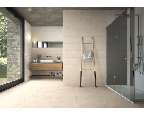 Porseleinen wand- en vloertegel Cementine 60 x 120 x 0,9 cm crème Lappato