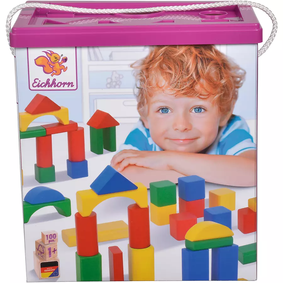 Eichhorn 100 bunte Holzbausteine