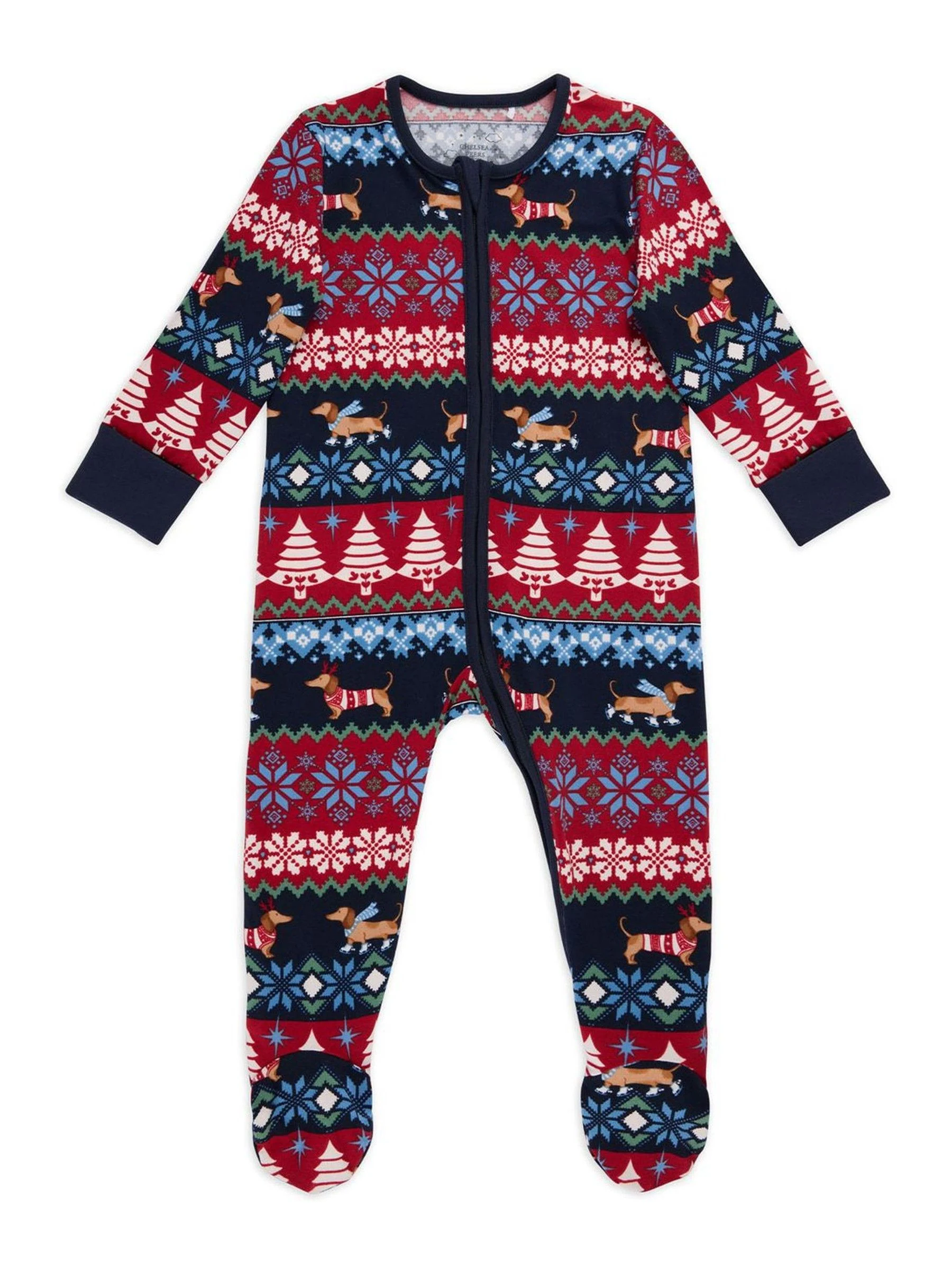 Chelsea Peers Christmas Dog Fair Isle Print Pyjamas