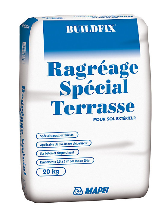 Ragréage extérieur spécial terrasse autonivelant Mapei