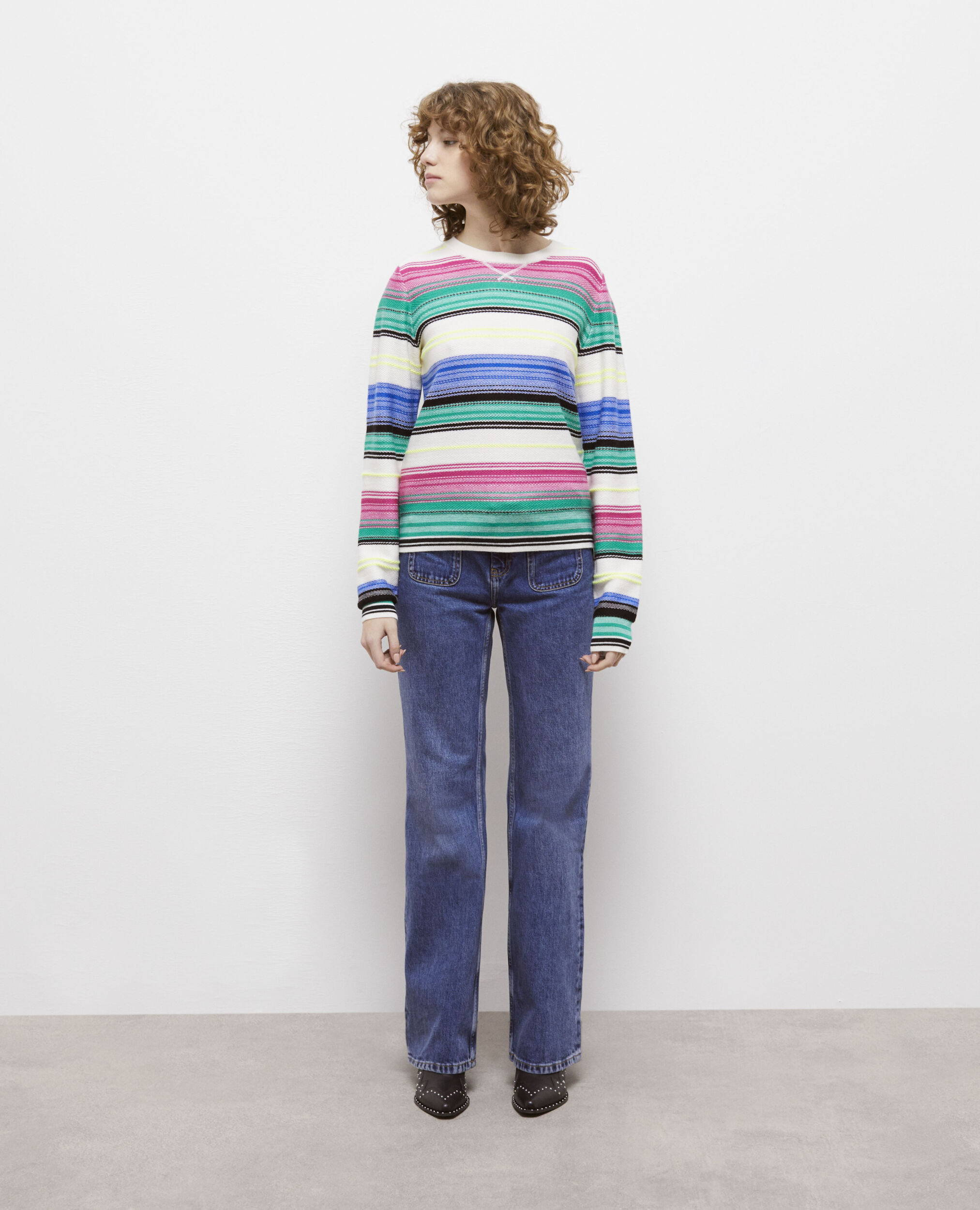 Pull imprimé en laine